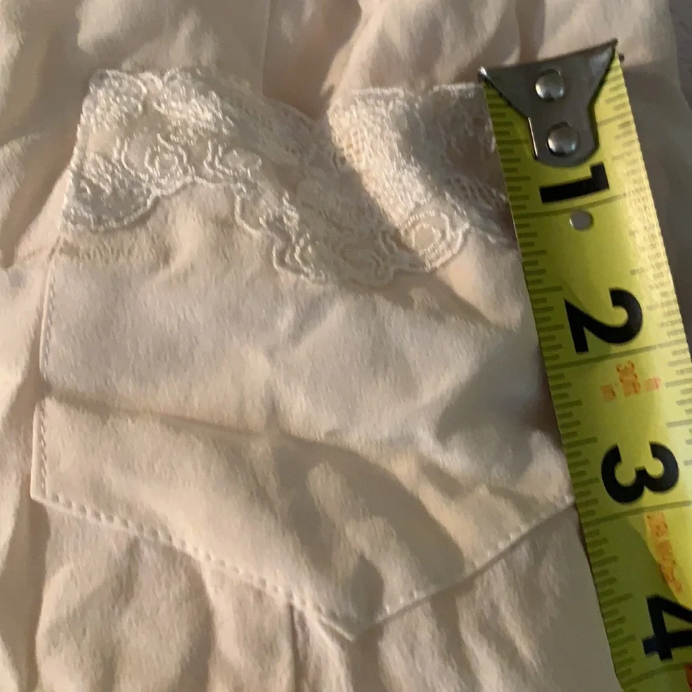 ANTHROPOLOGIE Nanette LEPORE SILK WHITE TOP BLOUSE SZ 8 FEMININE CLASSIC LACE - Picture 10 of 10